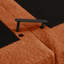 Canapé en forme de U en chenille avec 4 coussins, repose-pieds mobile à garniture pom-pom capitonnée, conception ergonomique, canapé à assise profonde facile à assembler pour le bureau du salon, appartement, orange