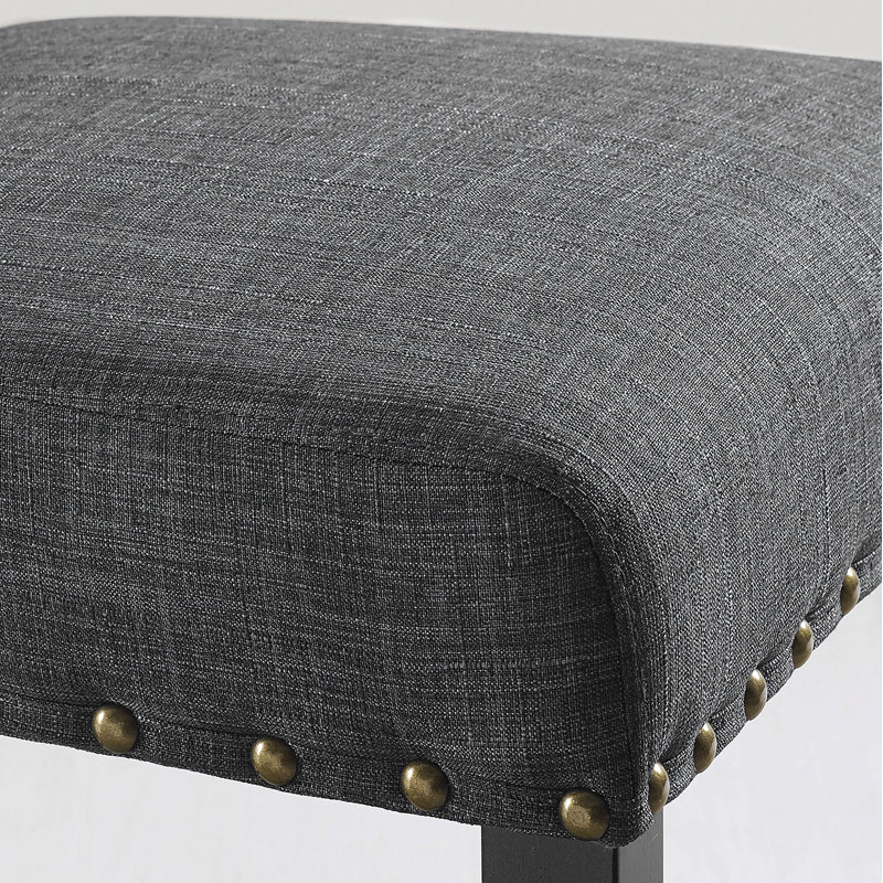 Ensemble de salle à manger 5 pièces, table à manger croisée avec 4 chaises élégantes, Gris foncé