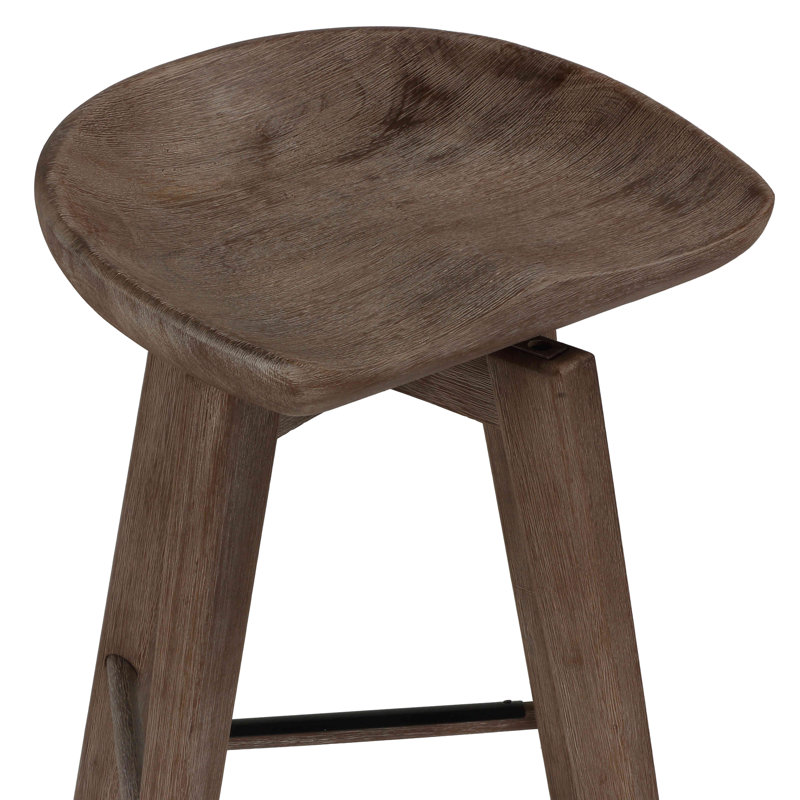 Tabouret de bar et de comptoir Saunderstown, Gris délavé, Tabouret de bar (hauteur d'assise de 29,5 po)