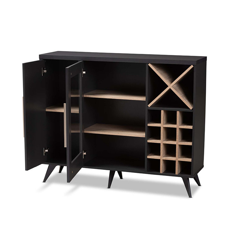 Armoire à vin Dublin, Gris foncé