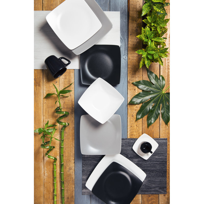 Excelsa Eclipse Set Of 6 Dessert Plates, Grey