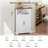 Bathroom Corner Storage Cabinet, Farmhouse Floor Corner Cabinet with Barn Door and Adjustable Shelf
