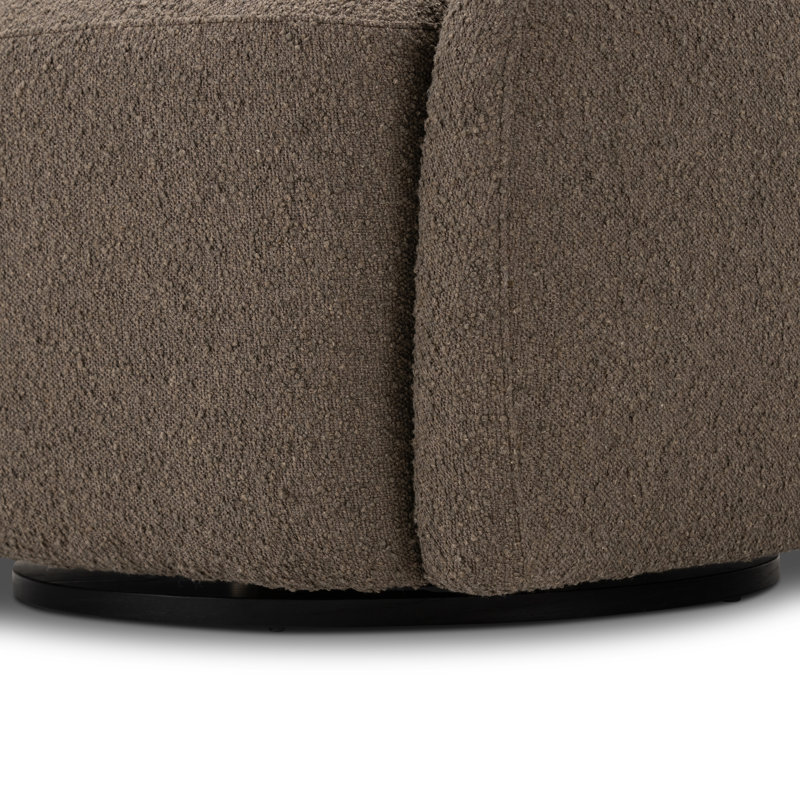 Levi Swivel Barrel Chair, Brown