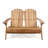 MALIBU WOOD ADIRONDACK LOVESEAT DOUBLE CHAIR FOR GARDEN YARD