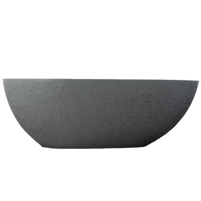 65'' X 33.3'' Freestanding Soaking Solid Surface Stone Resin Bathtub