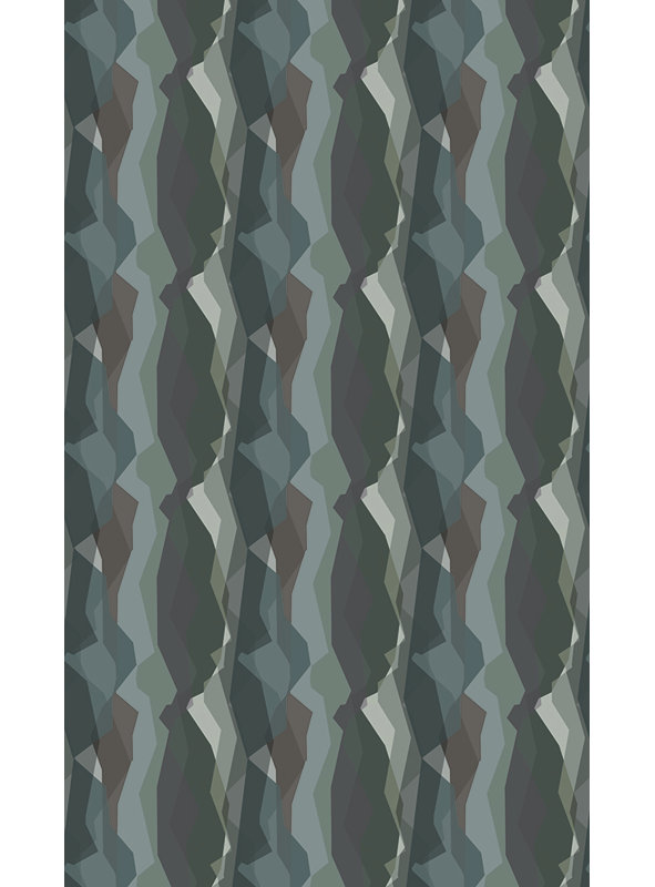 Kristyna Geometric Vertical Graphic Lines 10m x 53cm Wallpaper Roll, Green