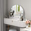 Makeup Mirror with 3 Color Lights, Vanity mirror with 12 dimmable LED Bulb, Large Light Round Mirror-117671740