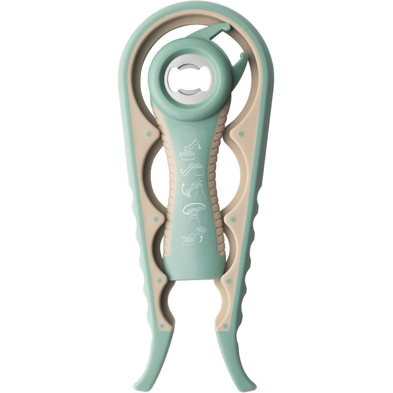 Ouvre-bouteille de bouteille d'eau sans effort - Ouvre-boîte robuste 6-en-1 avec décapant ergonomique pour couvercle de cuisine