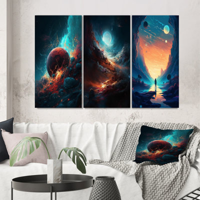«Imagine Space», 3 pièces sur toile