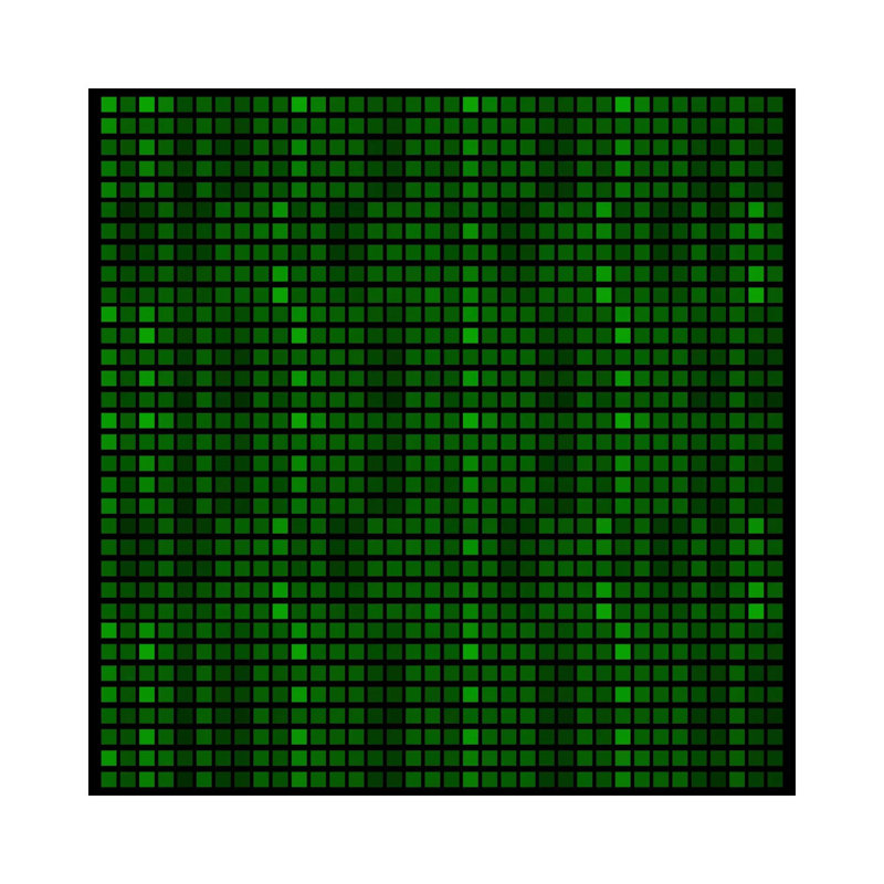 Modern Art- Tile Art Green Code by 5by5collective - Wrapped Canvas Print, 30.48 cm H x 30.48 cm W