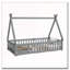 Lit simple en forme de tente, lit tipi avec garde-corps, lattes et porte-1503990506