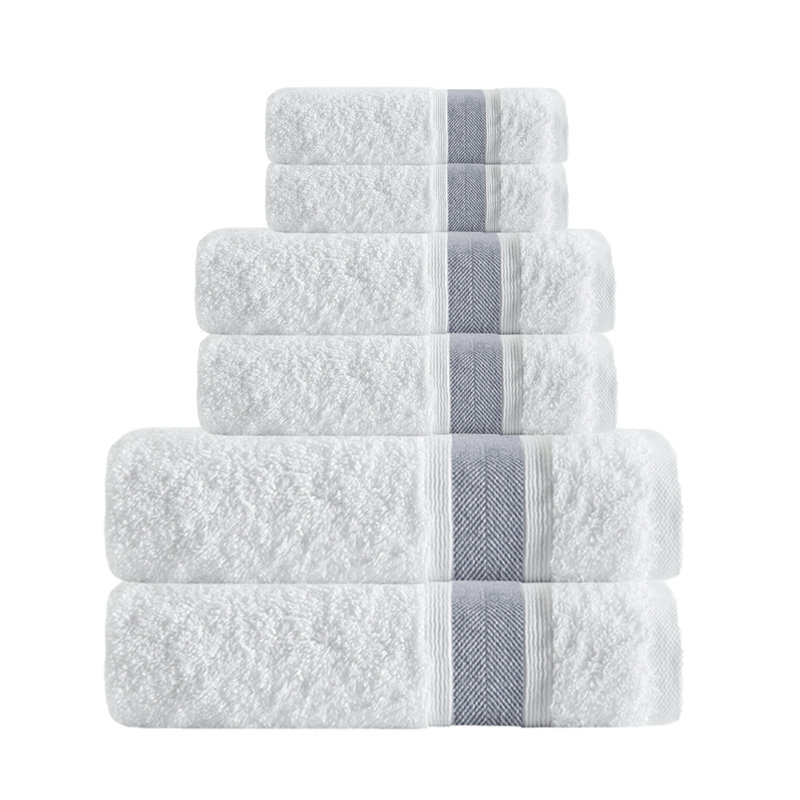 Ensemble de serviettes 6 pièces en coton turc Naper, Anthracite