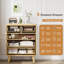 Commode 5 tiroirs en bois cannelé pour chambre à coucher et chambre de bébé, commode à finition naturelle | Idée de cadeau