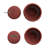 Artisan Rattan Cherry Sculptures with Iron Accents
