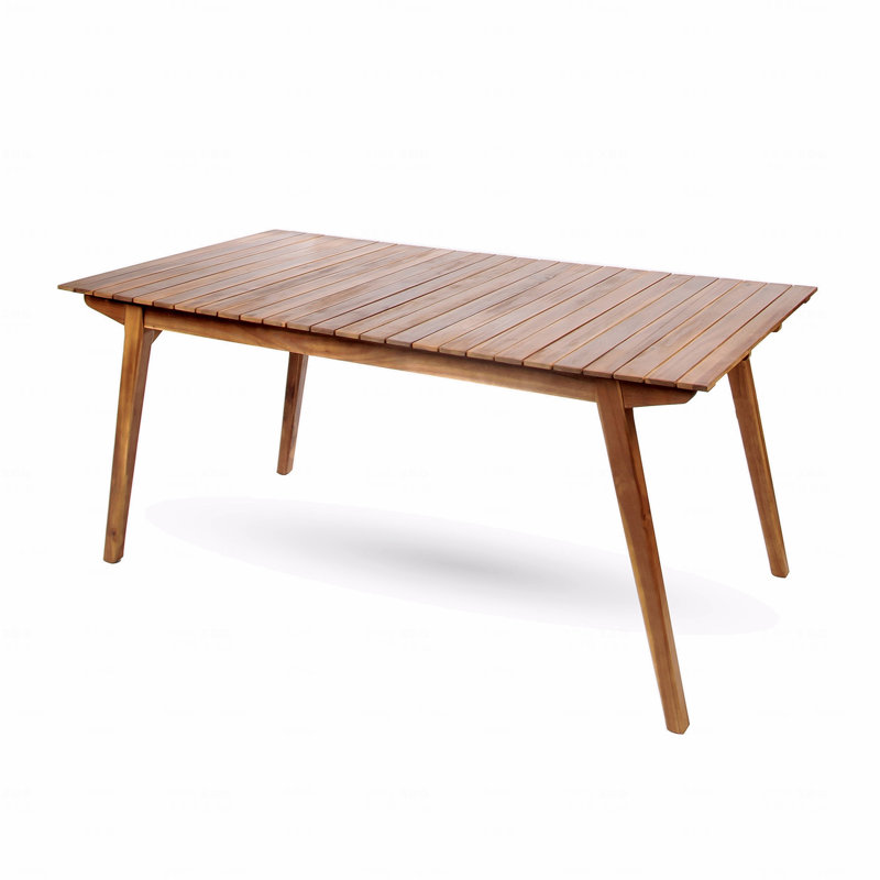 Table de salle à manger d'extérieur en bois massif 69 po