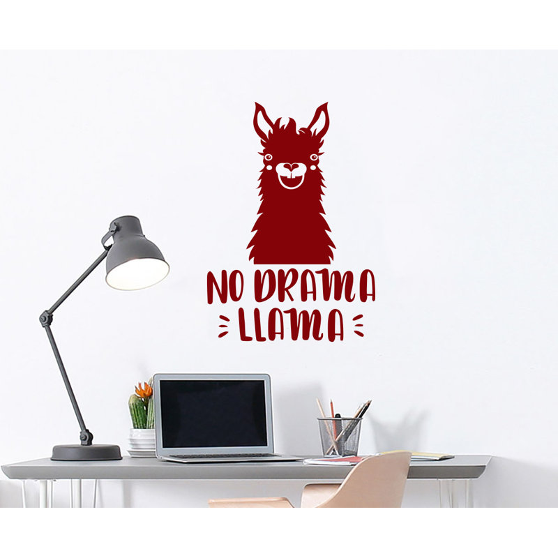Décalcomanie murale de chambre de bébé llama, Bourgogne