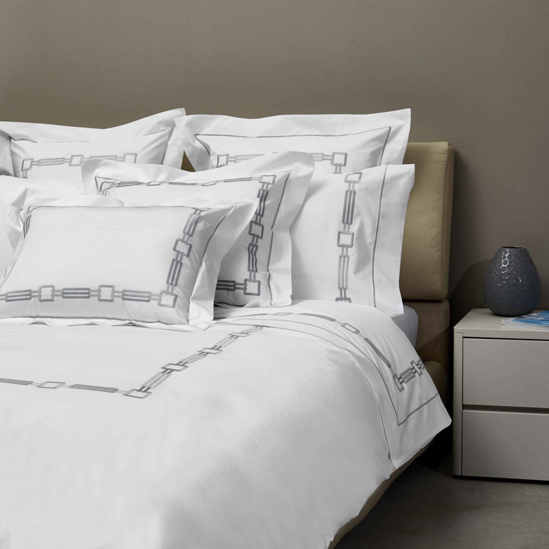 Retro Percale Flat Sheet, Lead Gray, King Flat Sheet