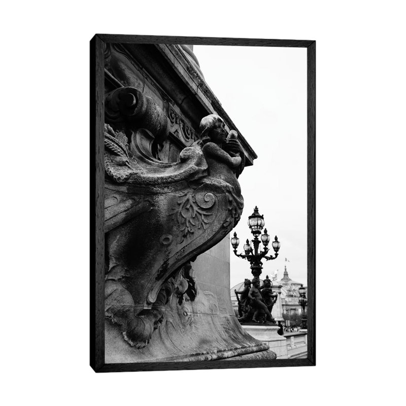 Noir Paris VI by Bethany Young - Print on Canvas, Black Framed, 101.6cm H x 66.04cm W x 3.81cm D