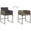  Ensemble repas 9 pièces pour patio avec coussins en rotin de polyester gris-857557082-857557063