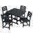 Space Saving Patio Dining Sets, Hdpe 5 Piece Modern Set For Patio