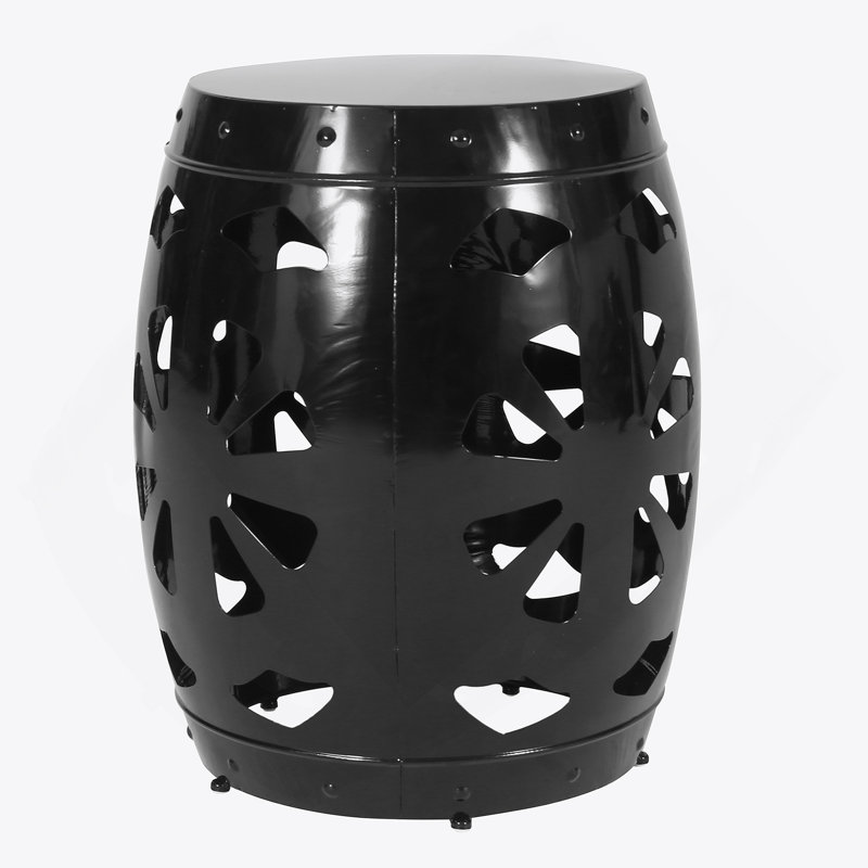 Metal End Table -Large, Black