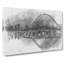 Gateshead Millennium Bridge Sketch - Wrapped Canvas-56638428