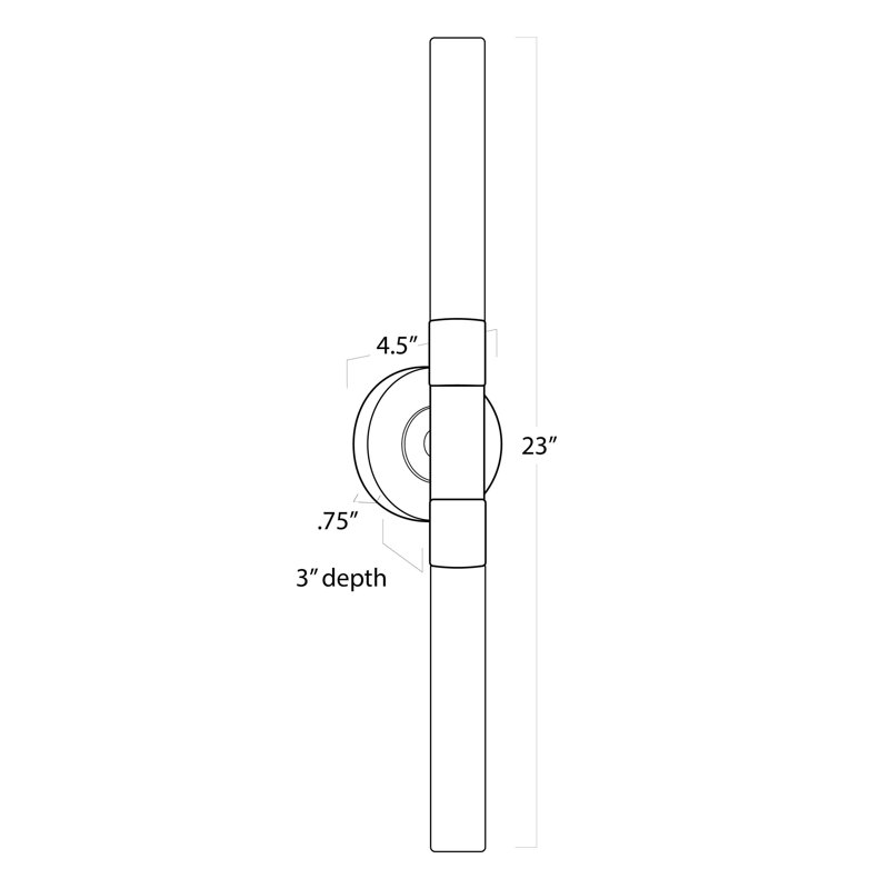 Wick Hilo 2 - Light Wallchiere, Polished Nickel