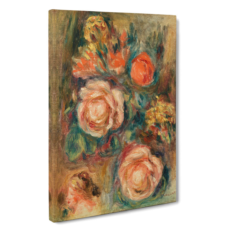 Bouquet Of Roses by Pierre-Auguste Renoir - Wrapped Canvas Painting, 76cm H x 50cm W x 3cm D