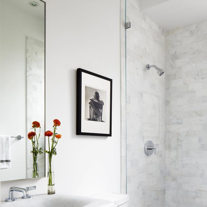 One Showerhead with Arm, Polished Chrome