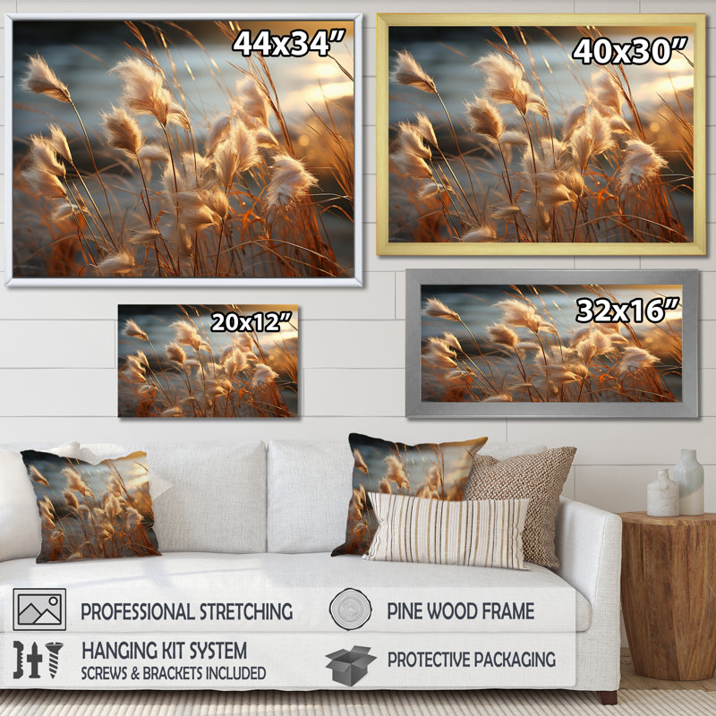 Beach Breeze At Sunset I - Nautical & Beach Wall Art Prints, Toile tendue, H 12 po x l 20 po