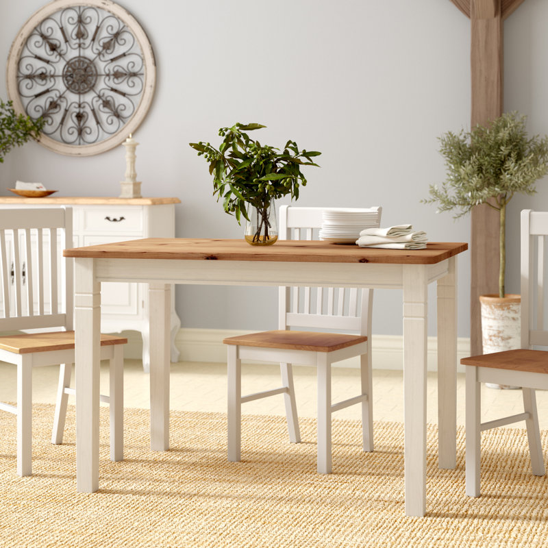 Kelly Pine Solid Wood Dining Table, H78 x L180 x W90cm, White