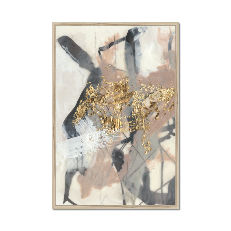 Golden Blush I by Jennifer Goldberger - Painting Print, Natural Wood Single Picture Framed Paper, 34cm H x 24cm W