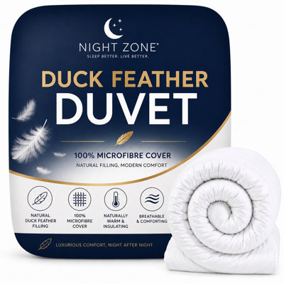 Duck Down Quilted Duvet - Microfibre Cover