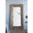 39X3.5X75" Full Length Rectangle Floor Mirror With Distressed Wood Frame