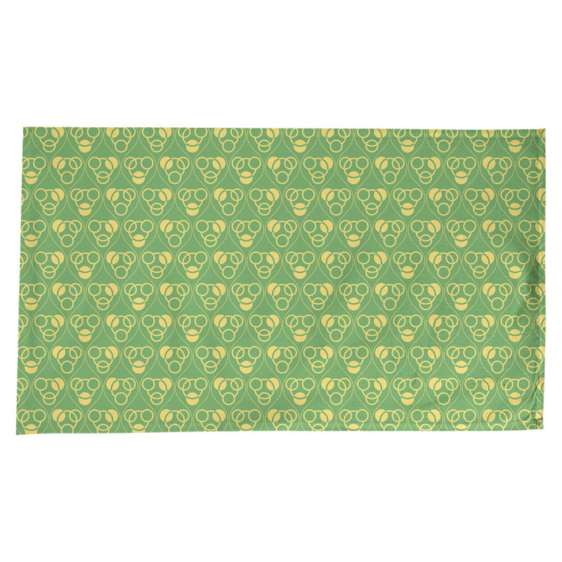 Nappe classiques des cercles et des vagues, Vert/jaune