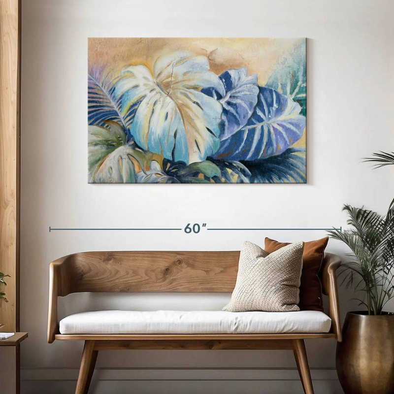 Plantes bleues II, H 30 po x l 45 po