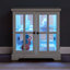 Vitrine DEL, design rétro, étagères en verre ajustables, meuble de rangement pour chantiers, fermeture magnétique, décoration intérieure