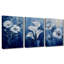 Toile, art mural texturé, peinture à l'huile, lis de Calla blanc, fond bleu, décoration murale-1468520505