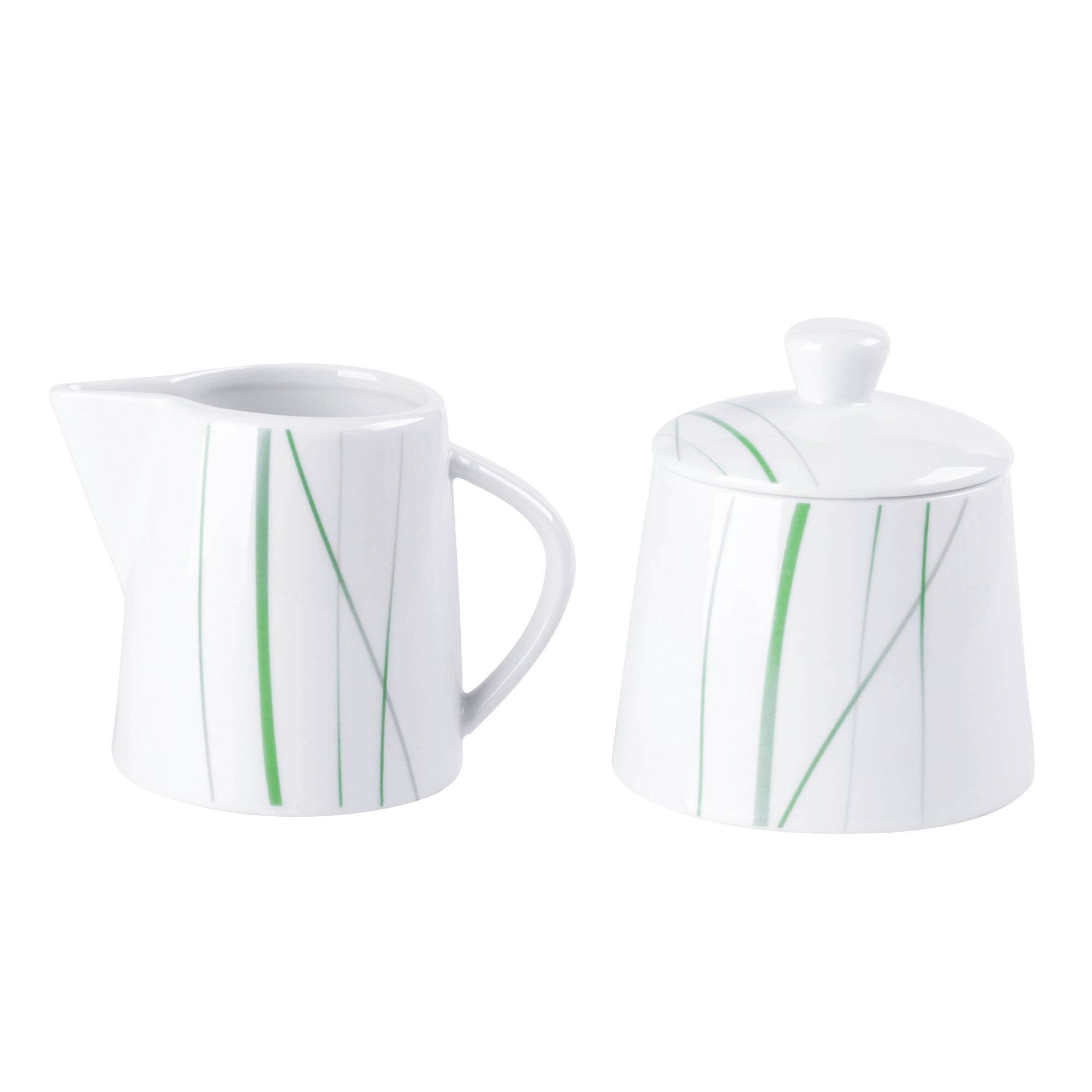 MALACASA 4.75-In White Porcelain Creamer Jug Sugar Jar (Set of 2