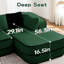 Canapé modulaire en L, tissu en peluche, ergonomique, sans assemblage, canapé vert doux pour le salon