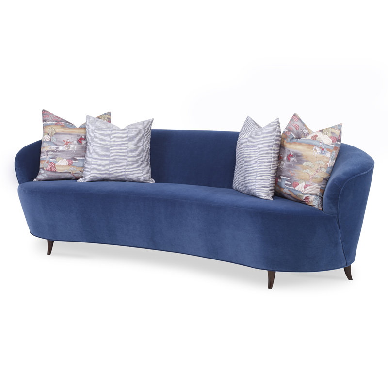 Boomerang Sofa, Espresso, Elise Harbor 100% Polyester