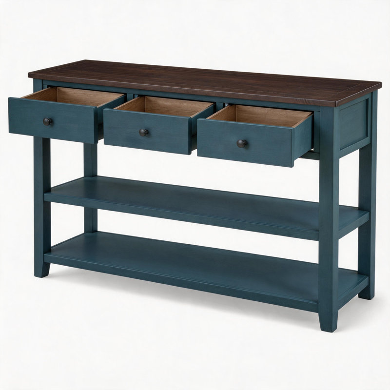 Console Cabras, Bois espresso, Marine, H 30 po x l 50 po x P 16 po
