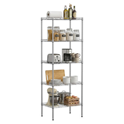 Metal Shelving Unit, Heavy Duty Storage Rack Shelf Organizer for Kitchen, Pantry, Garage, Laundry Room and Utility Storage