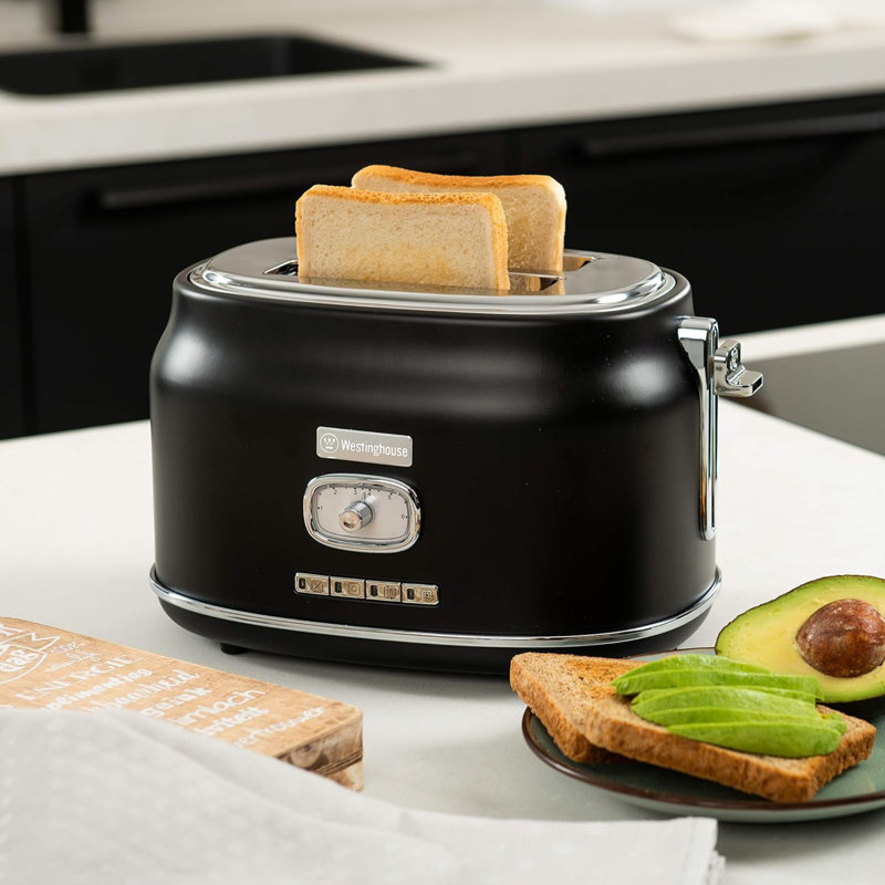 Retro 2 Slice Toaster, Black