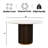 48" Round Faux Marble Dining Table for 4-6, Fluted Pedestal Base