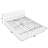 Queen Size Upholstered Storage Bed Frame With Chenille Fabric And Headboard, Built-In Drawers-1929926737