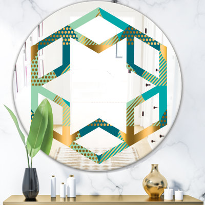 Miroir mural Hexagon Star Luxury Drops II
