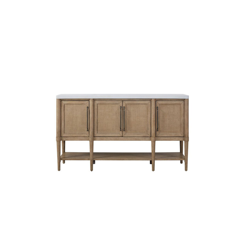 Cement Topped Server With Cane Insets