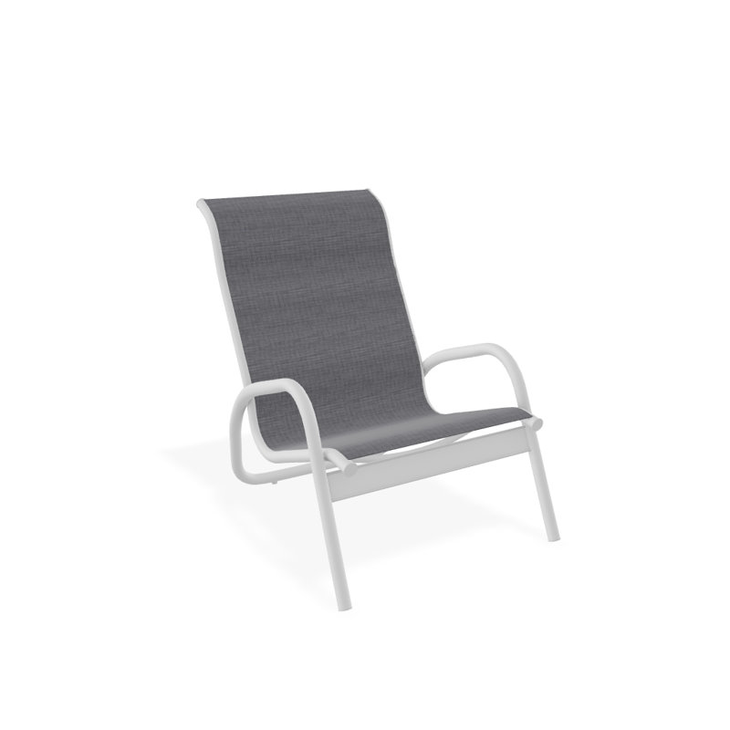 Beach Chair, Textured White, Augustine Pewter