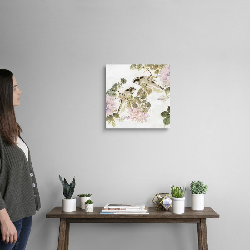 Reproduction d’art sur toile, "Woodland Birds I" par Isabelle Z, Toile tendue, H 16 po x l 16 po x 1,25 po